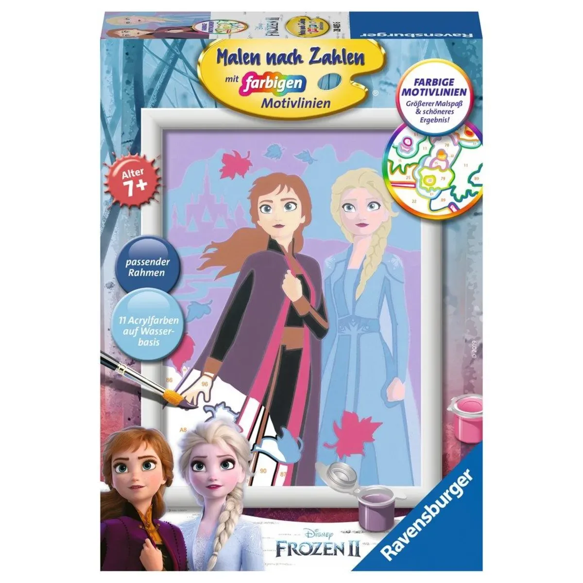 RAVENSBURGER 28485 Malen nach Zahlen - Frozen 2 - Schwesternliebe von Ravensburger – Produktfoto