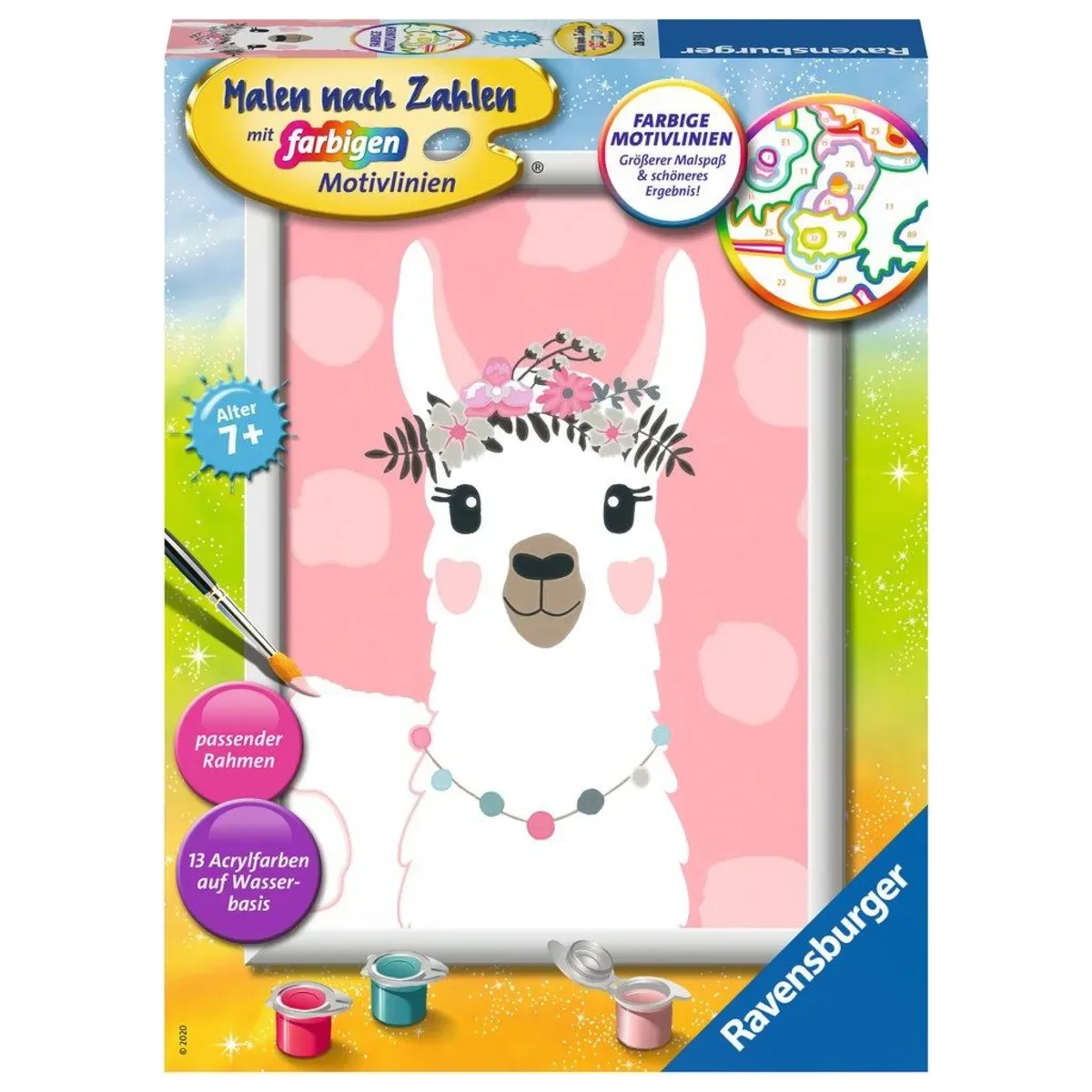Ravensburger 28514 CreArt, Malen nach Zahlen Kinder - No Drama Lama von Ravensburger – Produktfoto