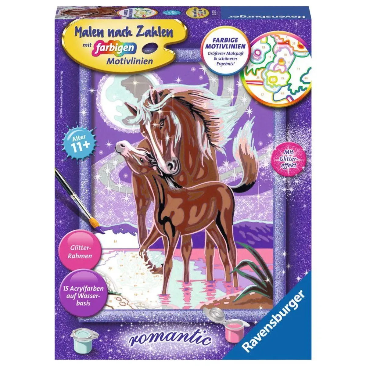 Ravensburger 28555 CreArt, Malen nach Zahlen Kinder - Pferdegeflüster von Ravensburger – Produktfoto
