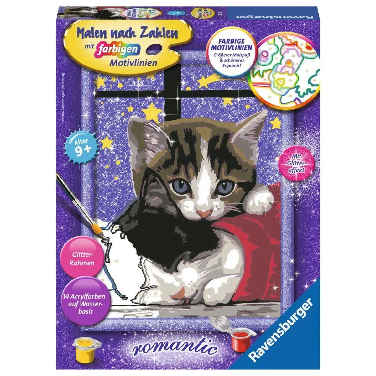Ravensburger 28561 CreArt, Malen nach Zahlen Kinder - Kuschelnde Kätzchen von Ravensburger – Produktfoto