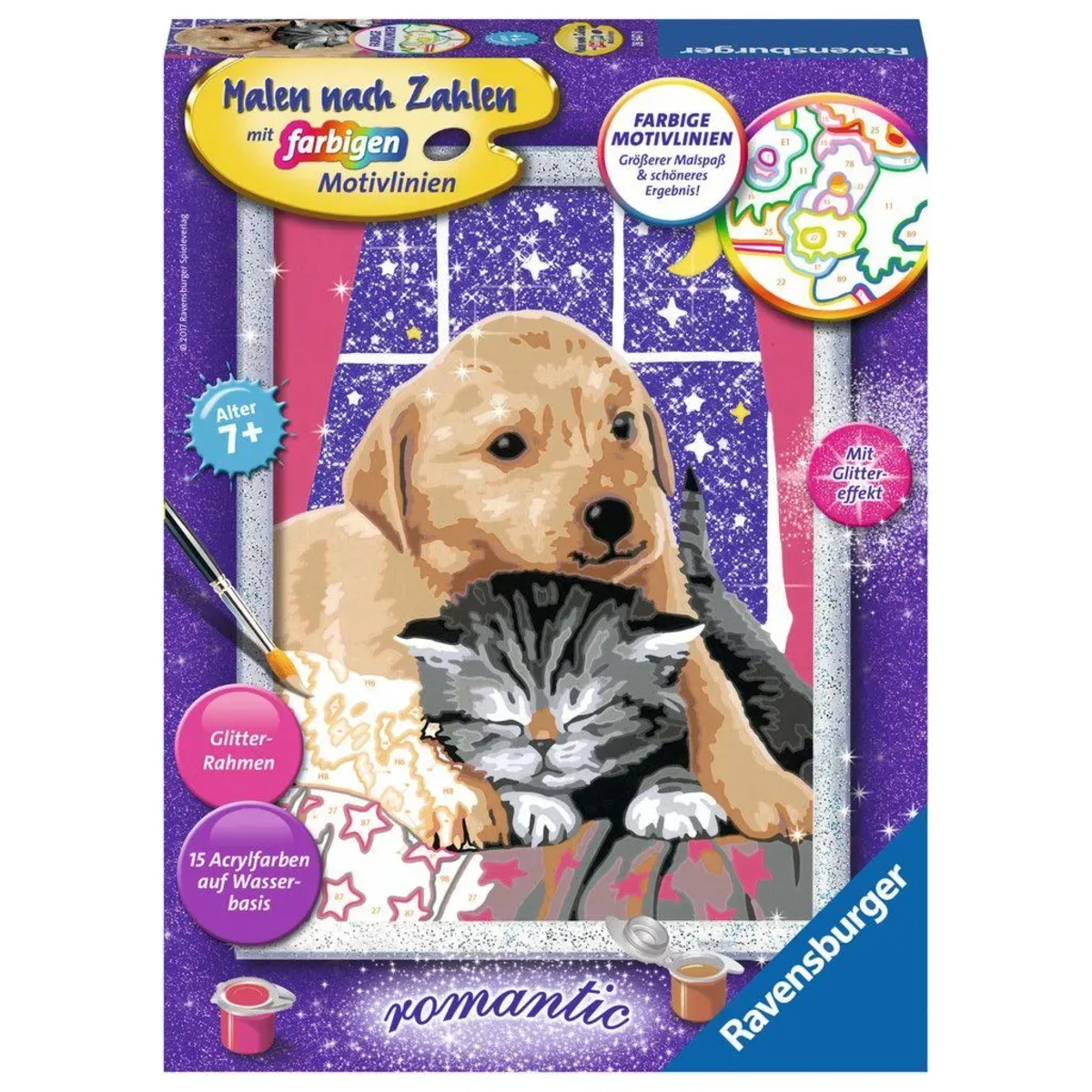 RAVENSBURGER 28647 Malen nach Zahlen Flauschige Freunde von Ravensburger – Produktfoto