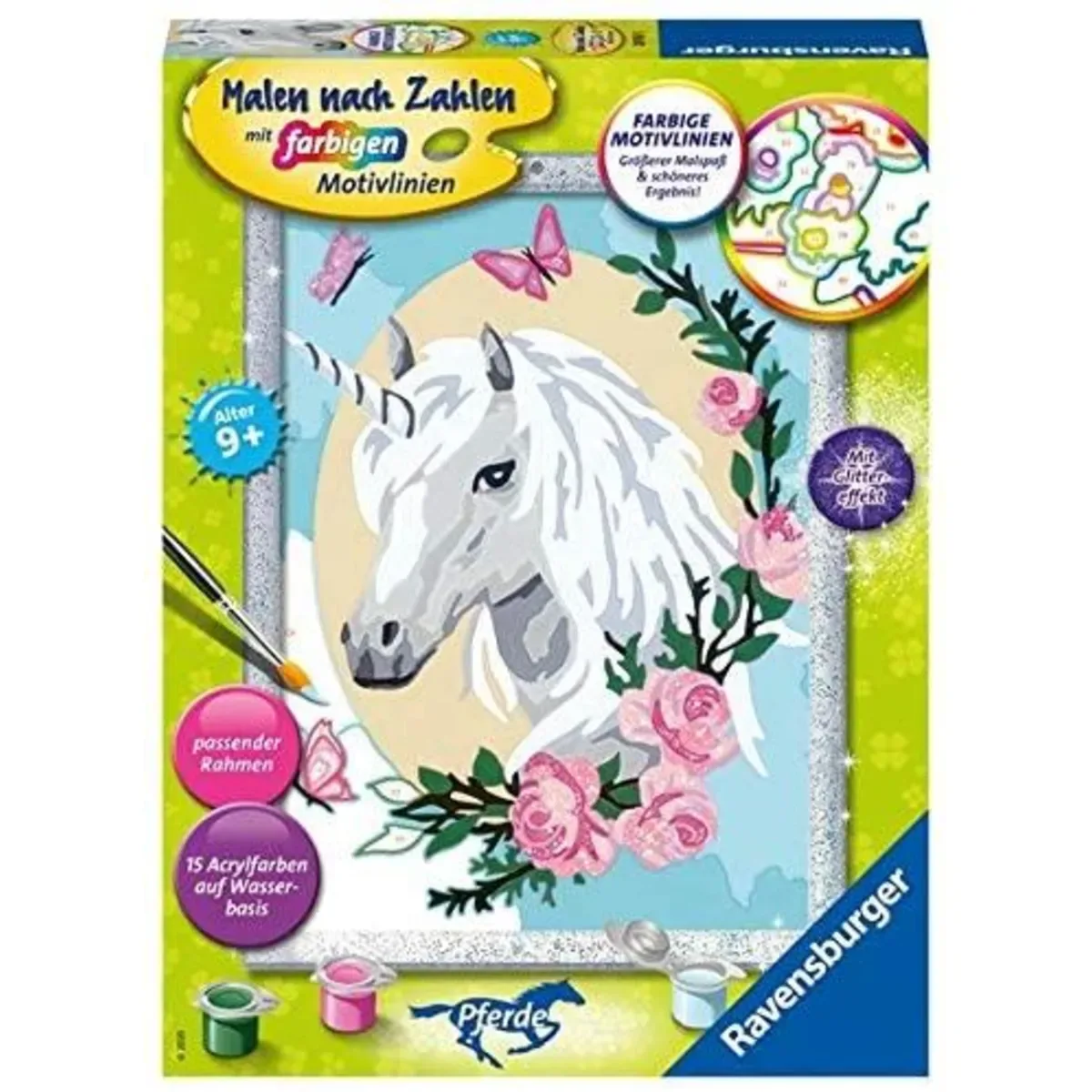 RAVENSBURGER 28763 Malen nach Zahlen - Einhorntraum von Ravensburger – Produktfoto