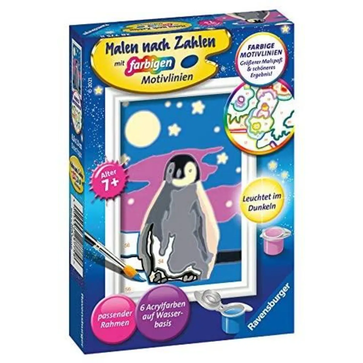 Ravensburger 28775 CreArt, Malen nach Zahlen Kinder - Kleiner Pinguin von Ravensburger – Produktfoto