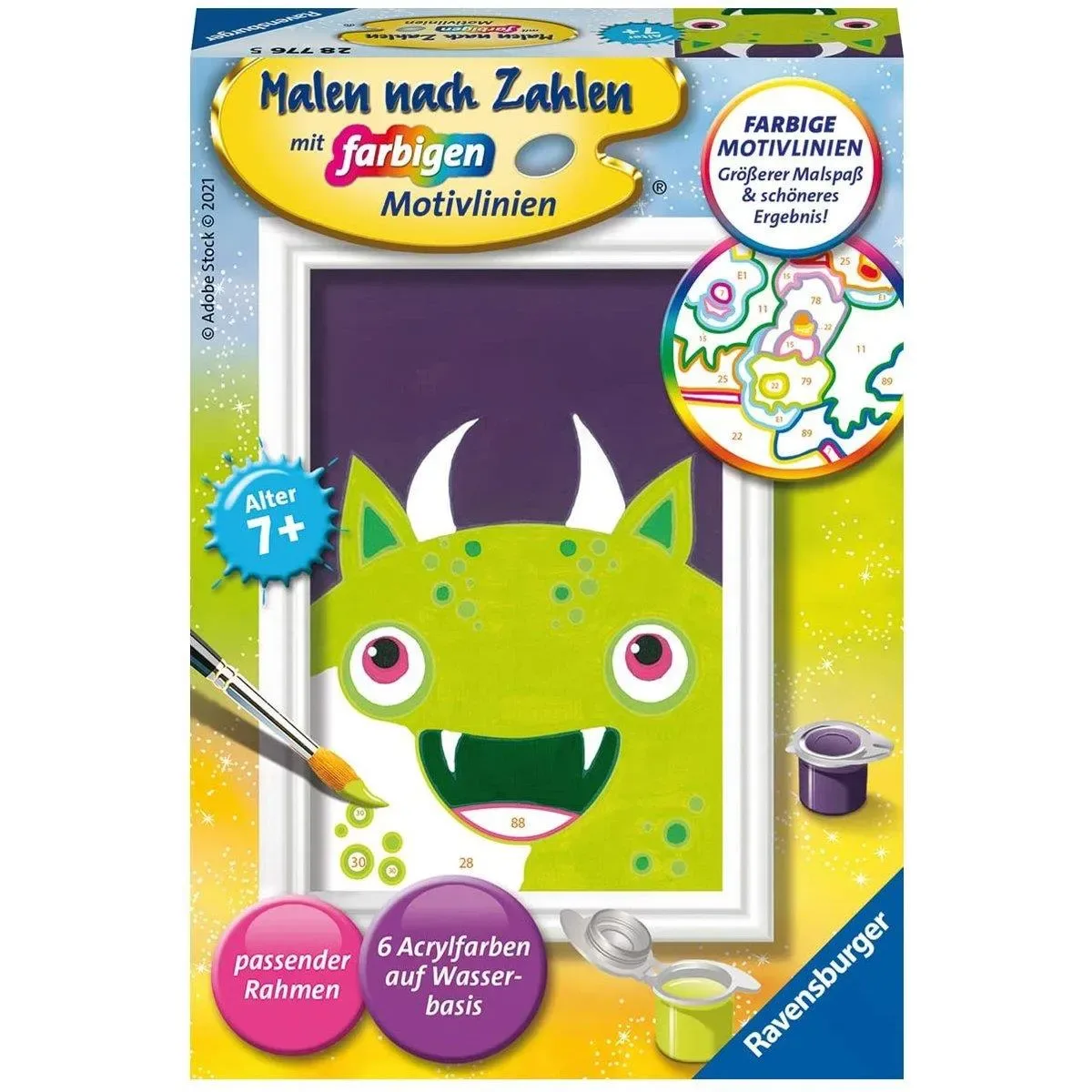 RAVENSBURGER 28776 Malen nach Zahlen - Freches Monster von Ravensburger – Produktfoto