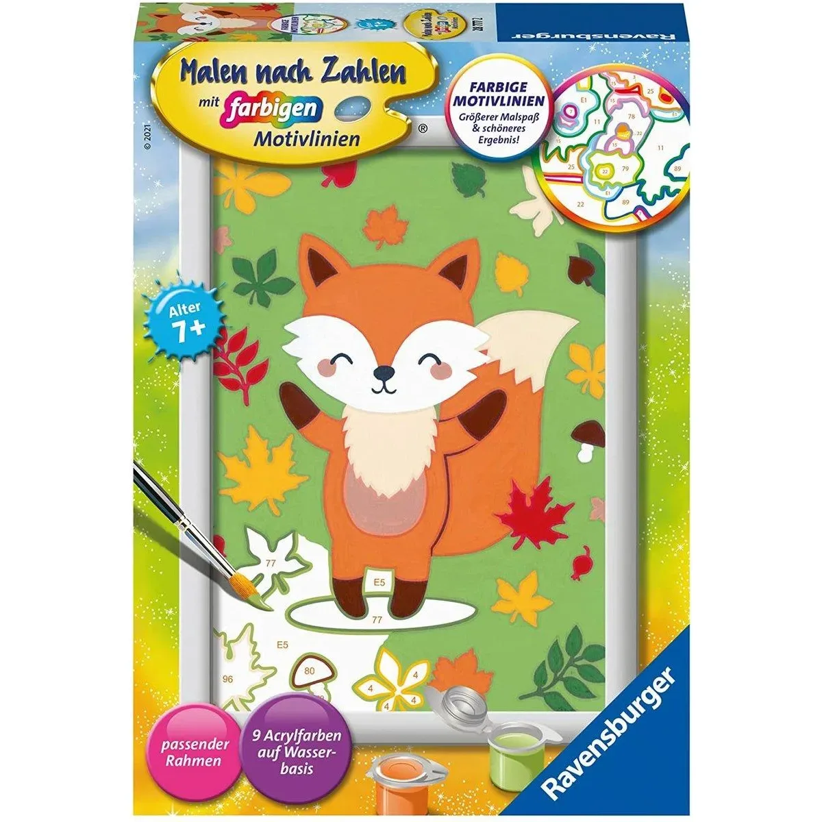 RAVENSBURGER 28777 Malen nach Zahlen - Süßer Fuchs von Ravensburger – Produktfoto