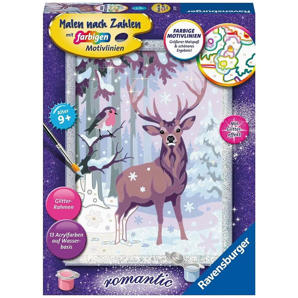 Ravensburger 28781 CreArt, Malen nach Zahlen Kinder - Stolzer Hirsch de Ravensburger – photo du produit
