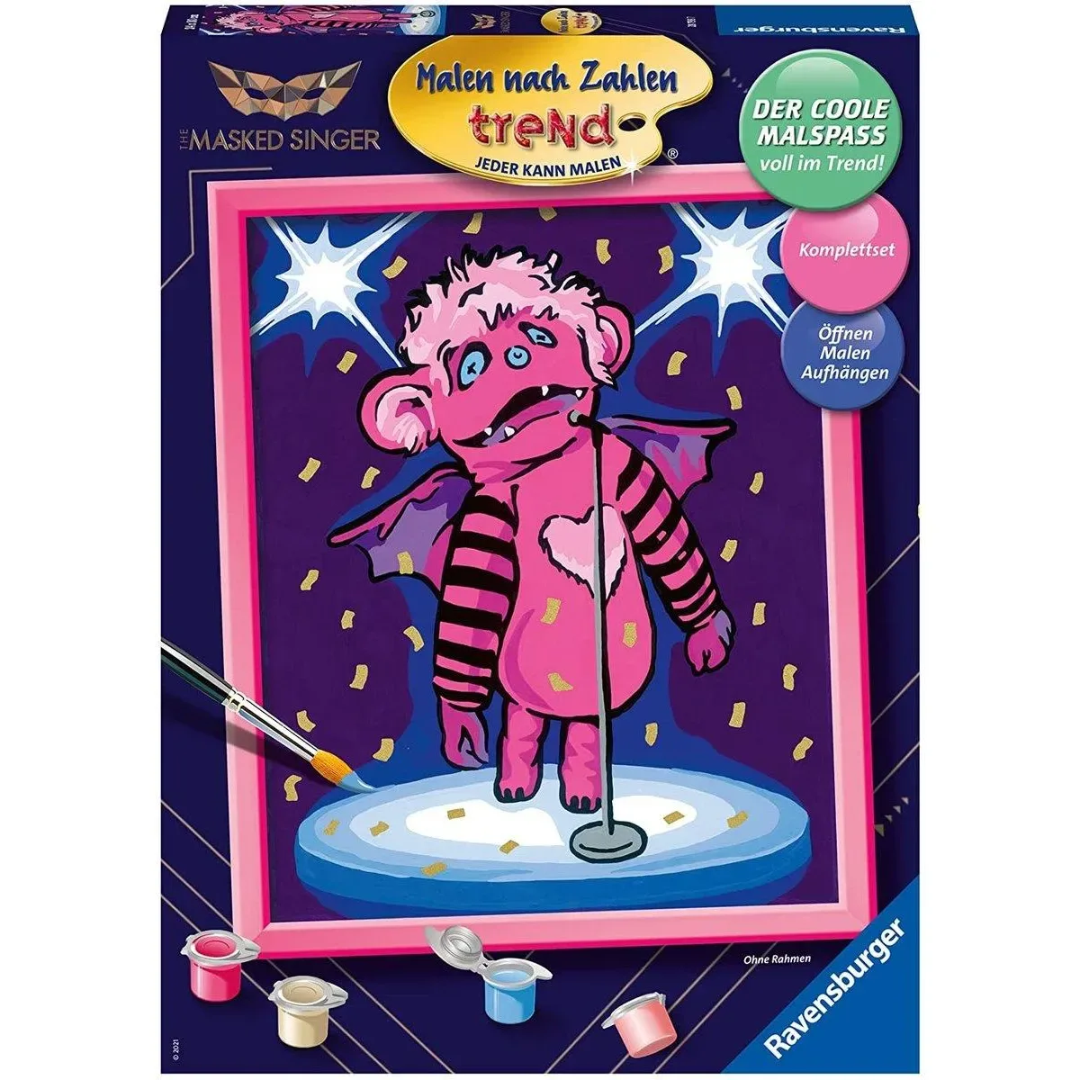 RAVENSBURGER 28798 Malen nach Zahlen – „The Masked Singer“ Monsterchen von Ravensburger – Produktfoto