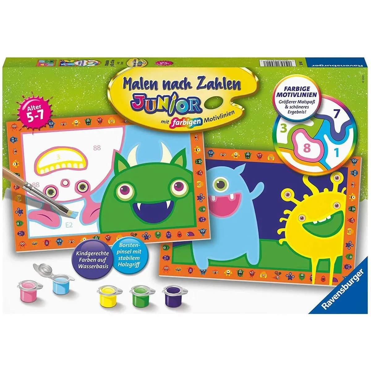 RAVENSBURGER 28941 Malen nach Zahlen Lustige Monster von Ravensburger – Produktfoto