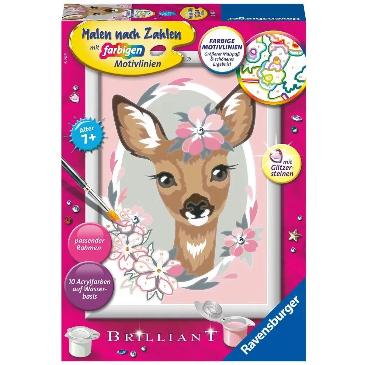 Ravensburger 28983 CreArt, Malen nach Zahlen Kinder - Süßes Reh fra Ravensburger – produktbillede
