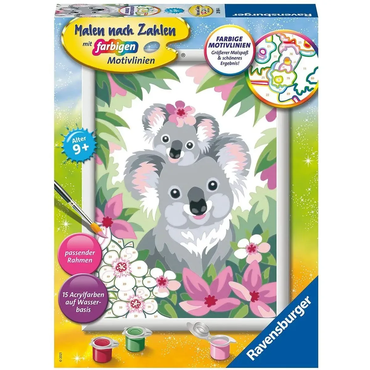 Ravensburger 28984 CreArt, Malen nach Zahlen Kinder - Süße Koalas von Ravensburger – Produktfoto