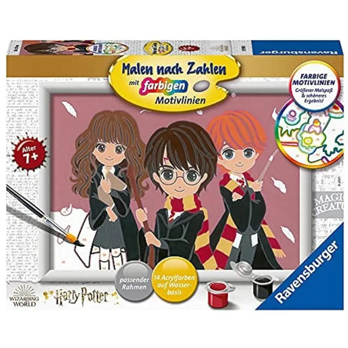 Ravensburger 29398 CreArt, Malen nach Zahlen Kinder Harry Potter - Zauberhafte Freundschaft von Ravensburger – Produktfoto