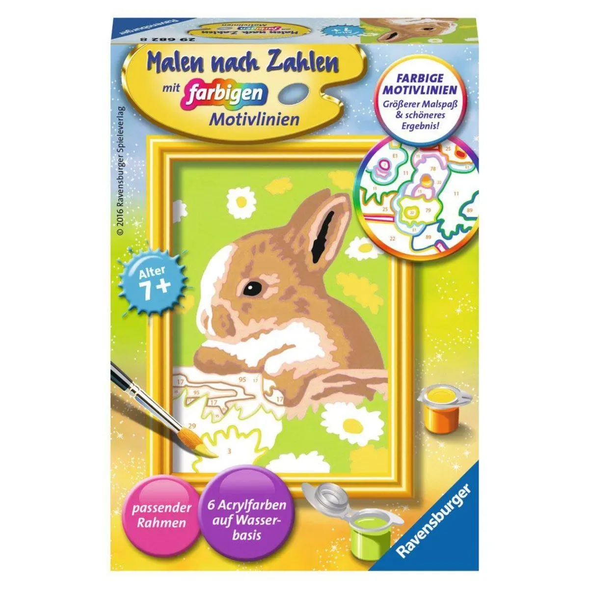 Ravensburger 29682 CreArt, Malen nach Zahlen Kinder - Häschen Flecki von Ravensburger – Produktfoto
