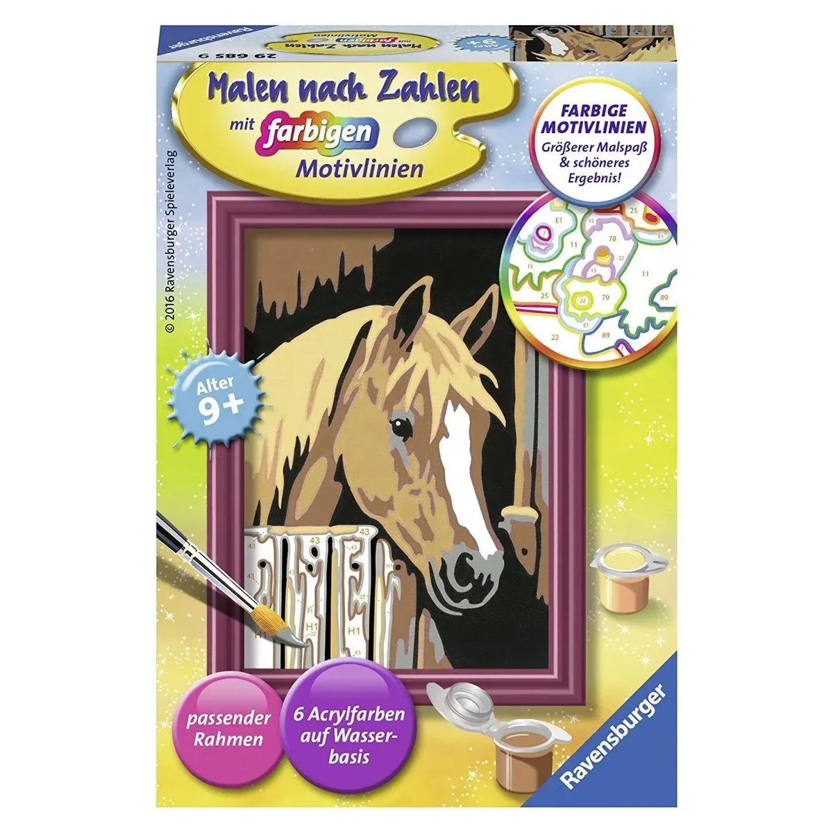Ravensburger 29685 CreArt, Malen nach Zahlen Kinder - Pferd im Stall von Ravensburger – Produktfoto