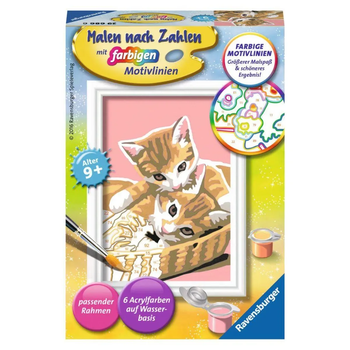 Ravensburger 29686 CreArt, Malen nach Zahlen Kinder - Katzenbabys von Ravensburger – Produktfoto