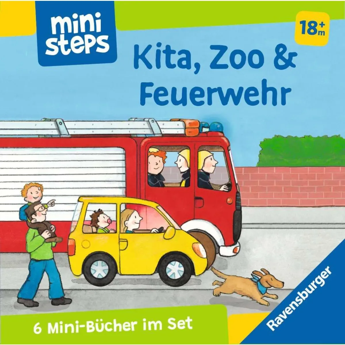 RAVENSBURGER 30284 ministeps: Mein erster Bücher-Würfel: Kita, Zoo und Feuerwehr (Bücher-Set) von Ravensburger – Produktfoto