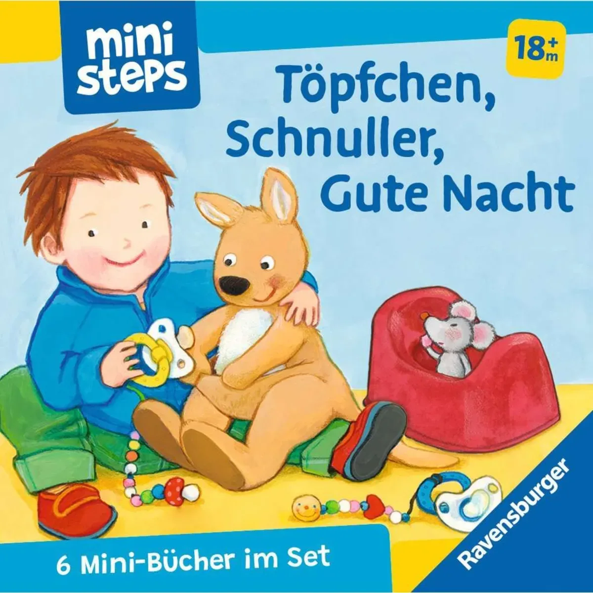 RAVENSBURGER 30288 ministeps: Mein erster Bücher-Würfel: Töpfchen, Schnuller, Gute Nacht (Bücher-Set) von Ravensburger – Produktfoto