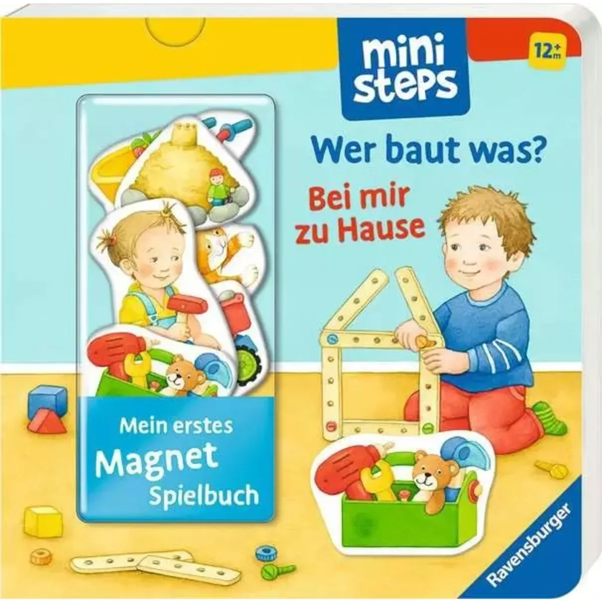 RAVENSBURGER 30800 ministeps: Mein erstes Magnetbuch: Wer baut was? Bei mir zu Hause von Ravensburger – Produktfoto