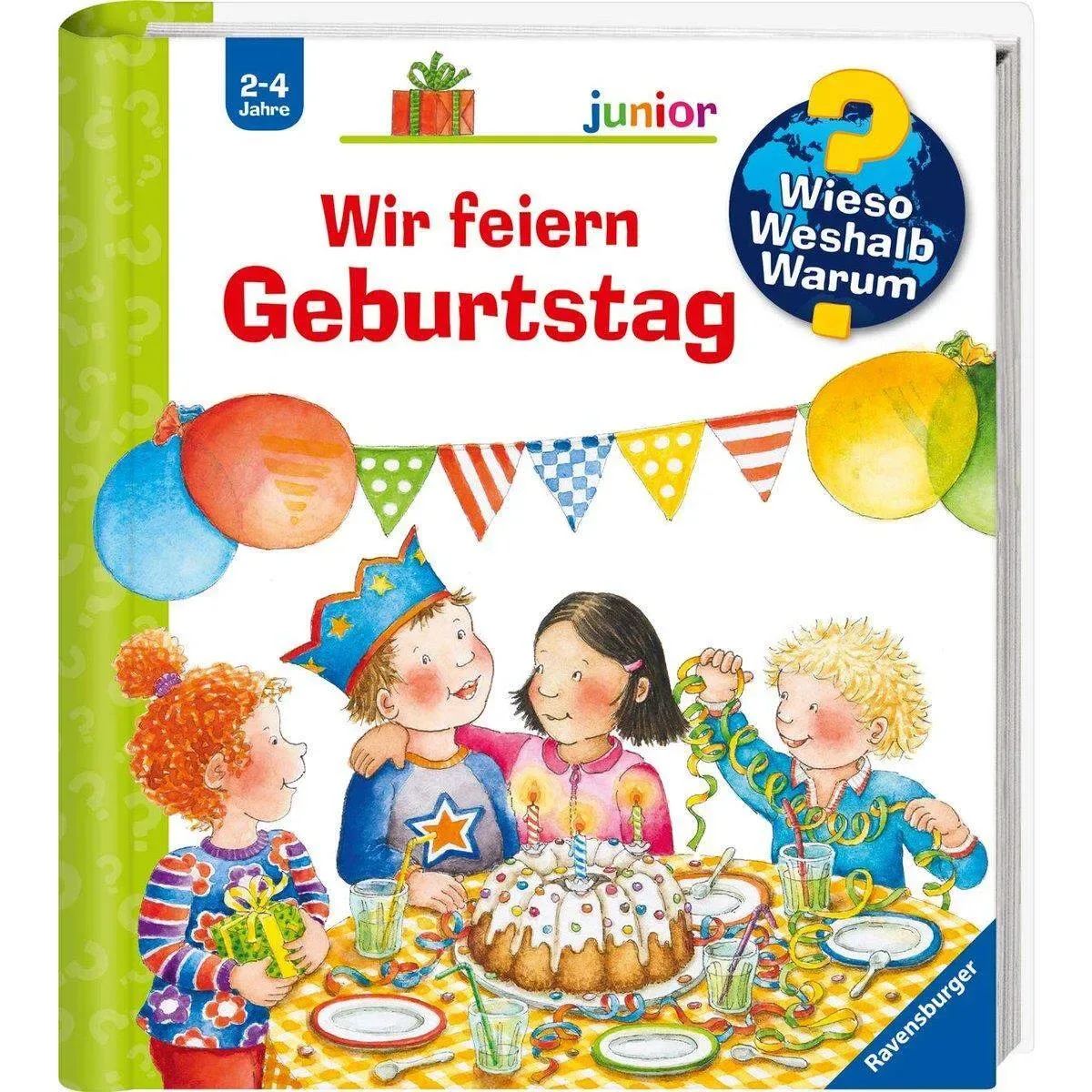 Ravensburger 32934 Wieso? Weshalb? Warum? junior, Band 27 - Wir feiern Geburtstag von Ravensburger – Produktfoto