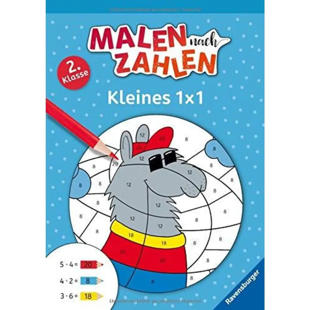 RAVENSBURGER 41622 Malen nach Zahlen, 2. Klasse: Kleines 1 x 1 von Ravensburger – Produktfoto