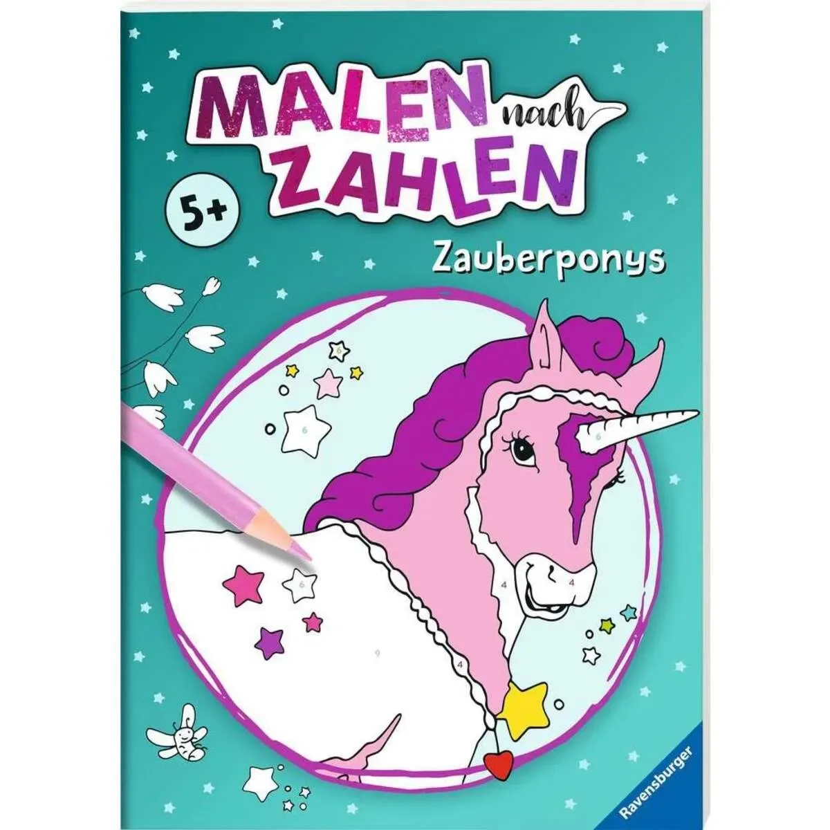 RAVENSBURGER 41710 Malen nach Zahlen: Zauberponys von Ravensburger – Produktfoto