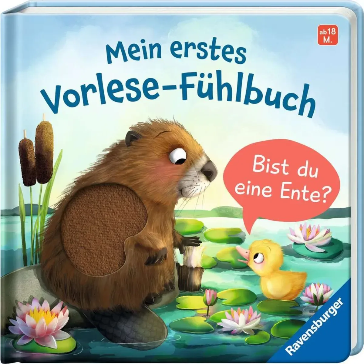 RAVENSBURGER 41873 Pappbilderbuch Mein erstes Vorlese-Fühlbuch: Bist du eine Ente? van Ravensburger – productfoto
