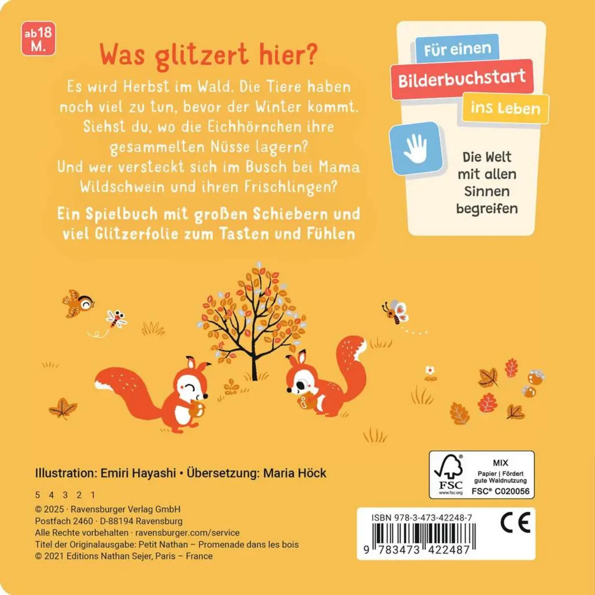 Ravensburger 42248 Mein erstes Glitzerbuch - Im Wald von Ravensburger – Produktfoto