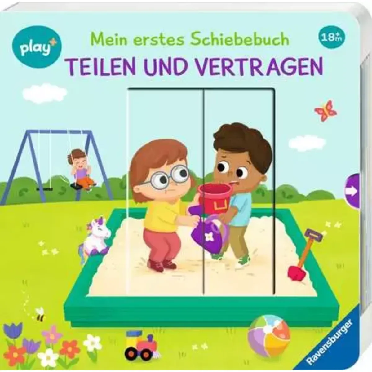 Ravensburger 45638 Play+ Mein erstes Schiebebuch Teilen und vertragen - ab 18 Monate von Ravensburger – Produktfoto
