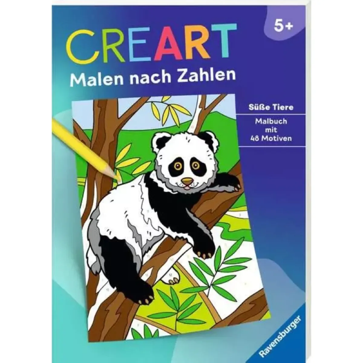 Ravensburger 48863 CreArt Malen nach Zahlen ab 5: Süße Tiere von Ravensburger in Mehrfarbig – Produktfoto