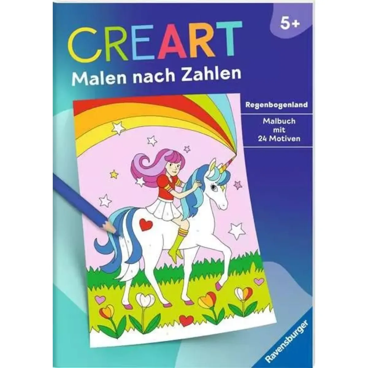 Ravensburger 48874 CreArt Malen nach Zahlen ab 5: Regenbogenland von Ravensburger – Produktfoto
