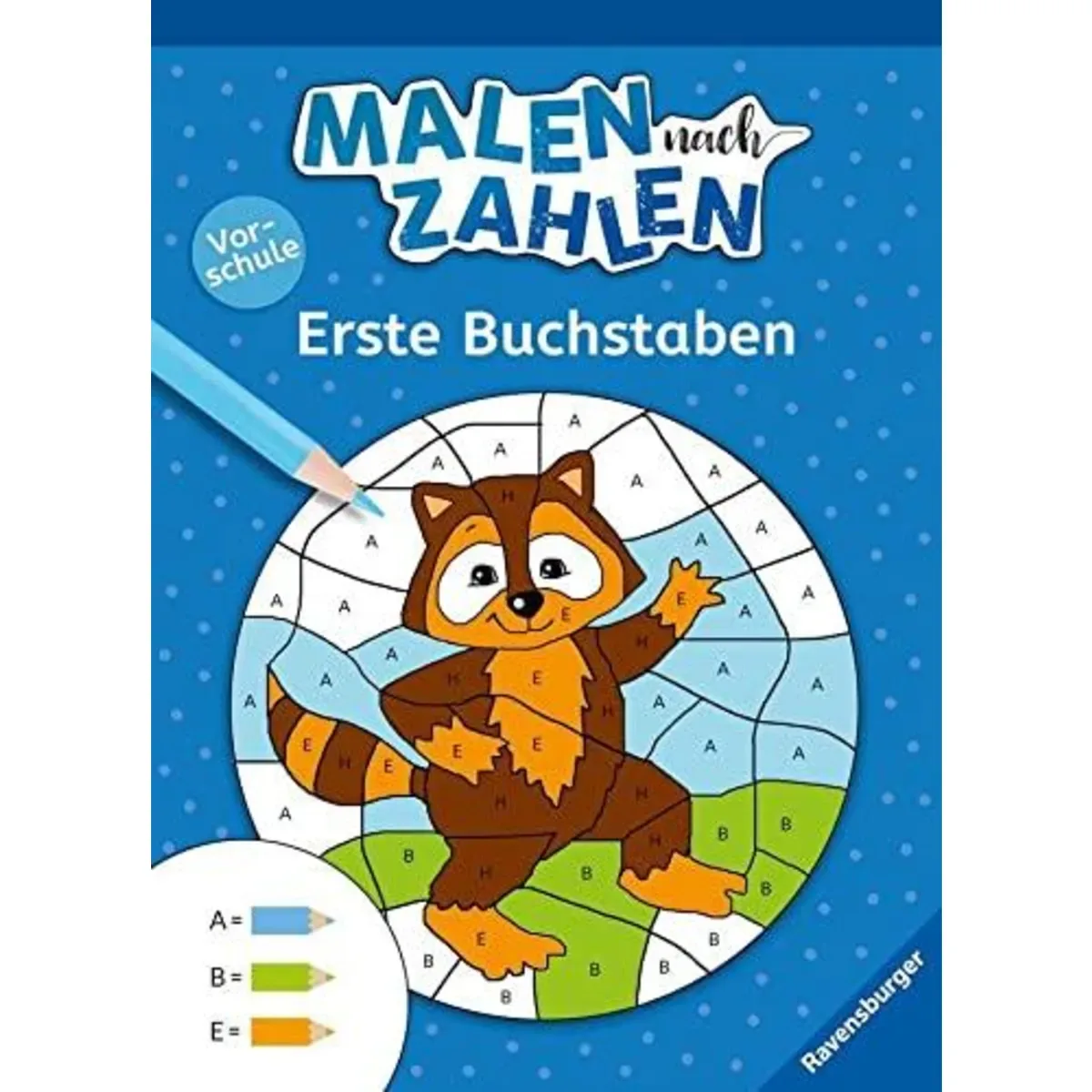 RAVENSBURGER 48976 Malen nach Zahlen, Vorschule: Erste Buchstaben von Ravensburger – Produktfoto