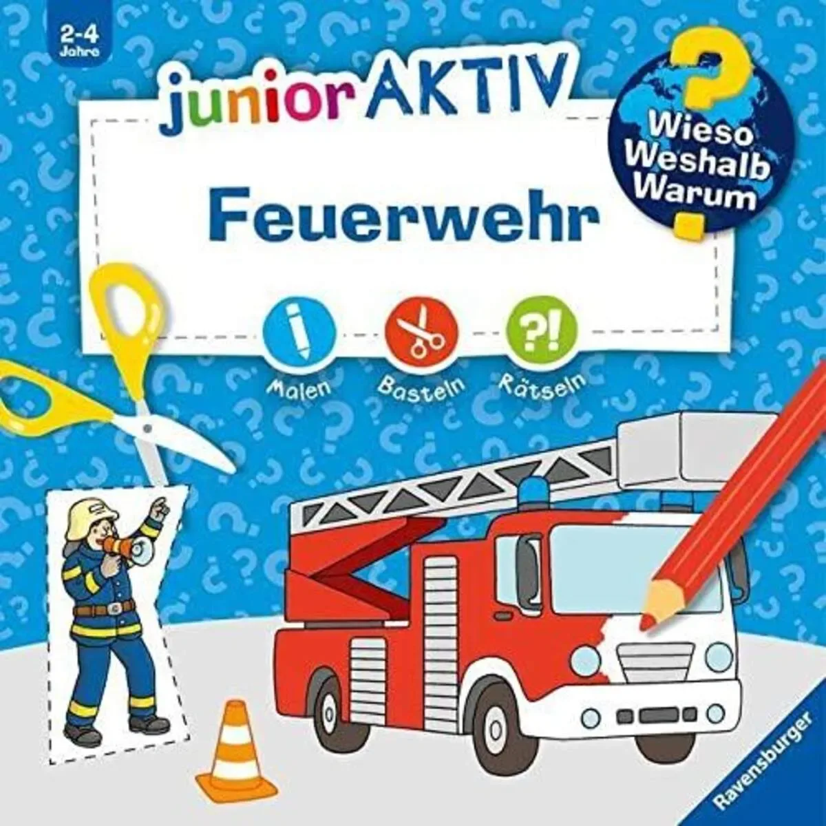 Ravensburger 60022 Wieso? Weshalb? Warum? junior AKTIV - Feuerwehr von Ravensburger – Produktfoto