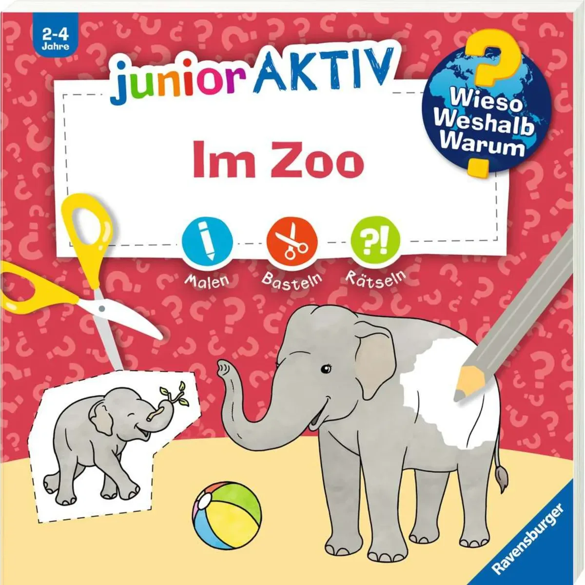 RAVENSBURGER 60041 Wieso? Weshalb? Warum? junior AKTIV: Im Zoo von Ravensburger – Produktfoto