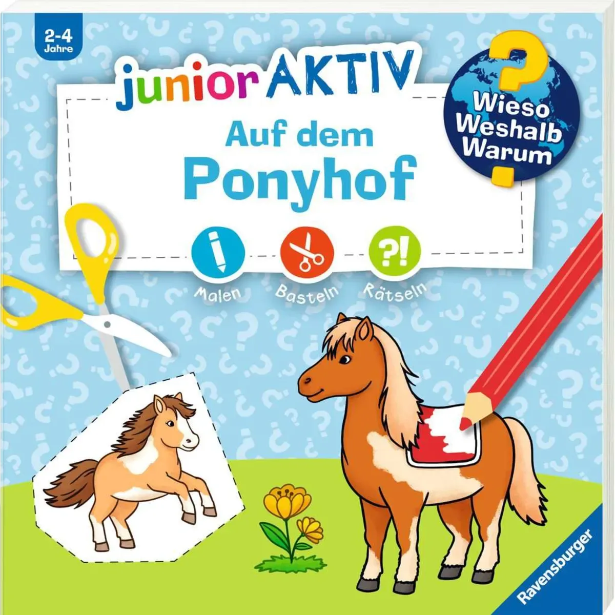 Ravensburger 60076 Wieso? Weshalb? Warum? junior AKTIV - Auf dem Ponyhof fra Ravensburger – produktbillede