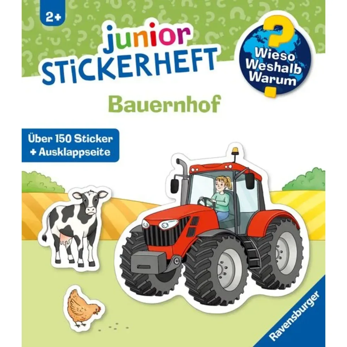 Ravensburger 60112 Wieso? Weshalb? Warum? junior Stickerheft - Bauernhof von Ravensburger – Produktfoto