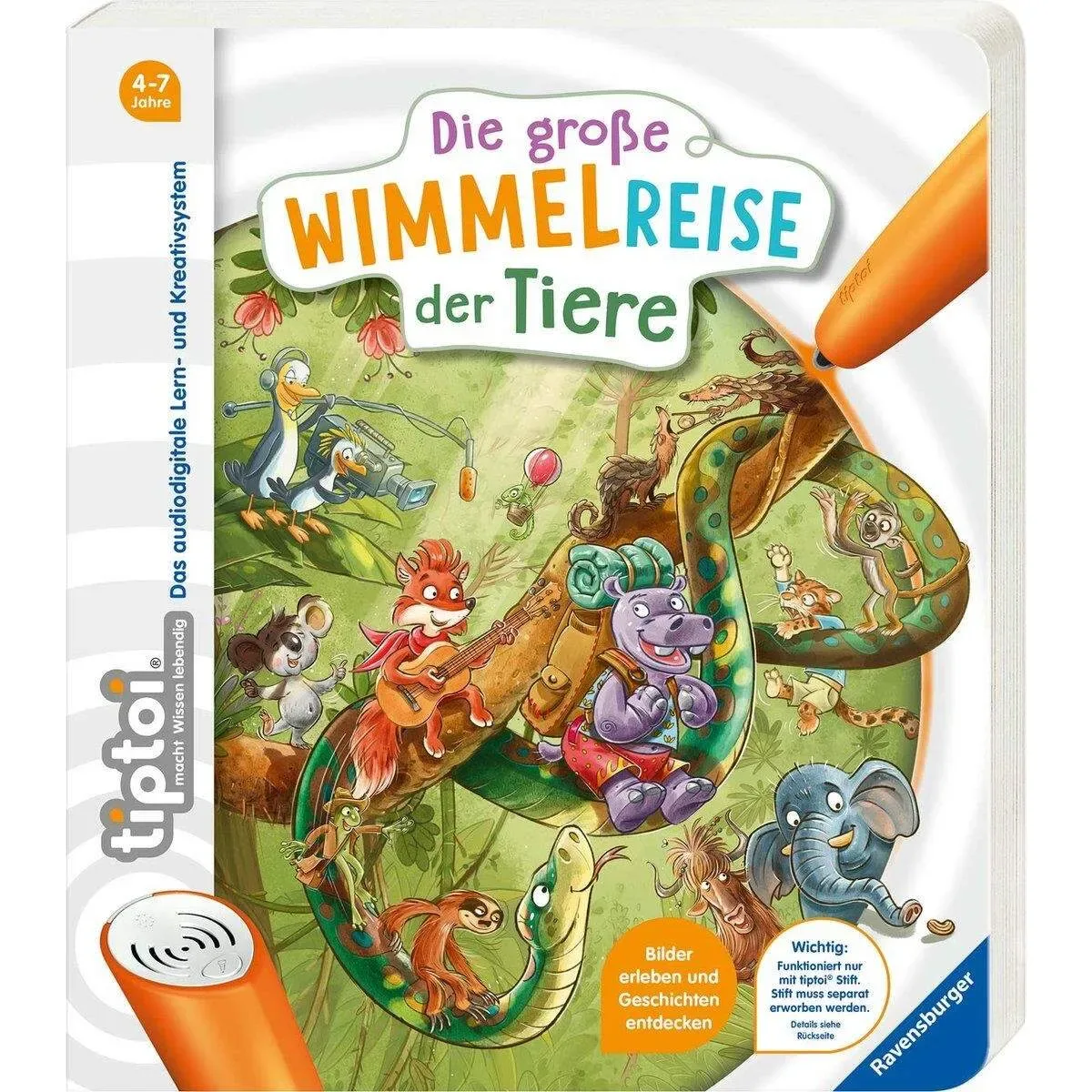 RAVENSBURGER 65884 tiptoi® Die gr. Wimmelreise der Tiere fra Ravensburger – produktbillede