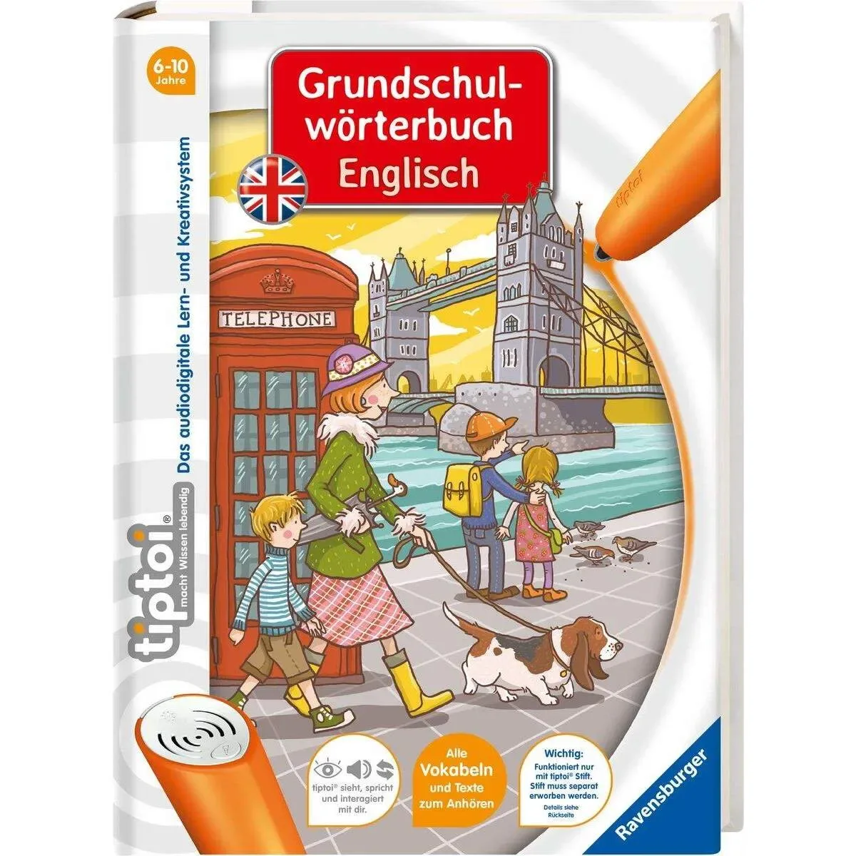 RAVENSBURGER 9783473418022 tiptoi® Grundschulwörterbuch Englisch von Ravensburger – Produktfoto