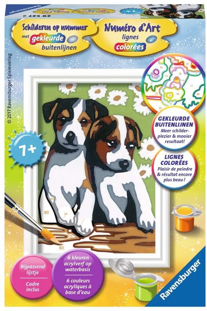 Schattige puppies hobbypakket - Acrylverf by Ravensburger in Multicolour – product photo