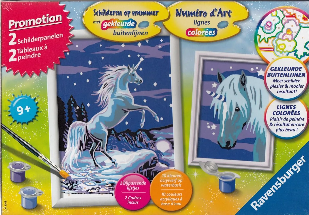 Schilderen op nummer - eenhoorn de Ravensburger en Allerlei – photo du produit