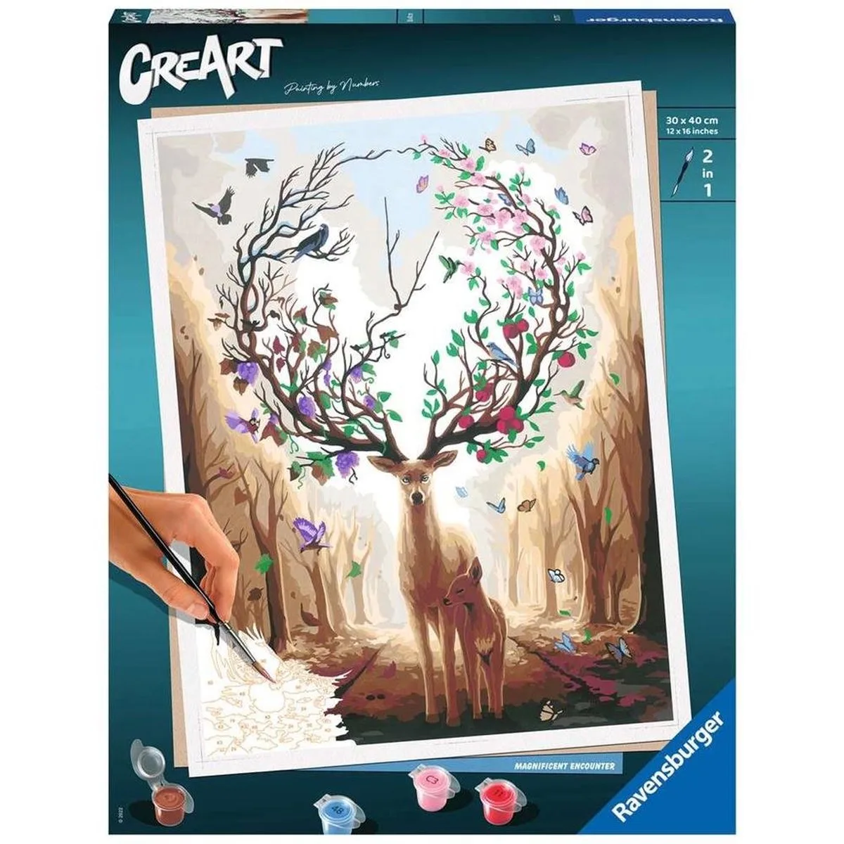 set - CreArt Magnificent Encounter kunstwerk. van Ravensburger – productfoto