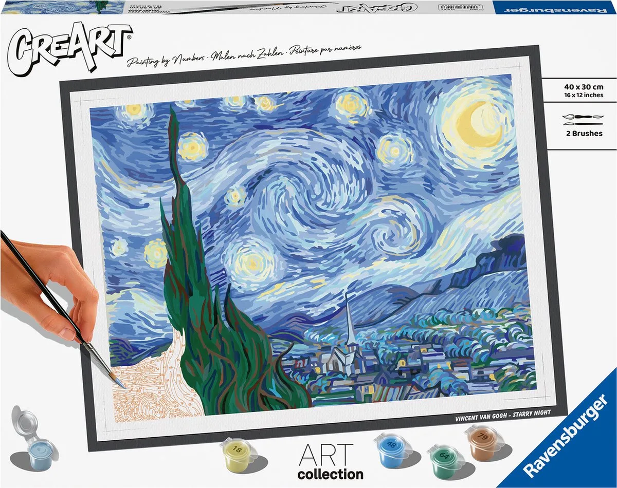 The Starry Night (Van Gogh) - Schilderen op nummer voor volwassenen de Ravensburger en Multicolore – photo du produit