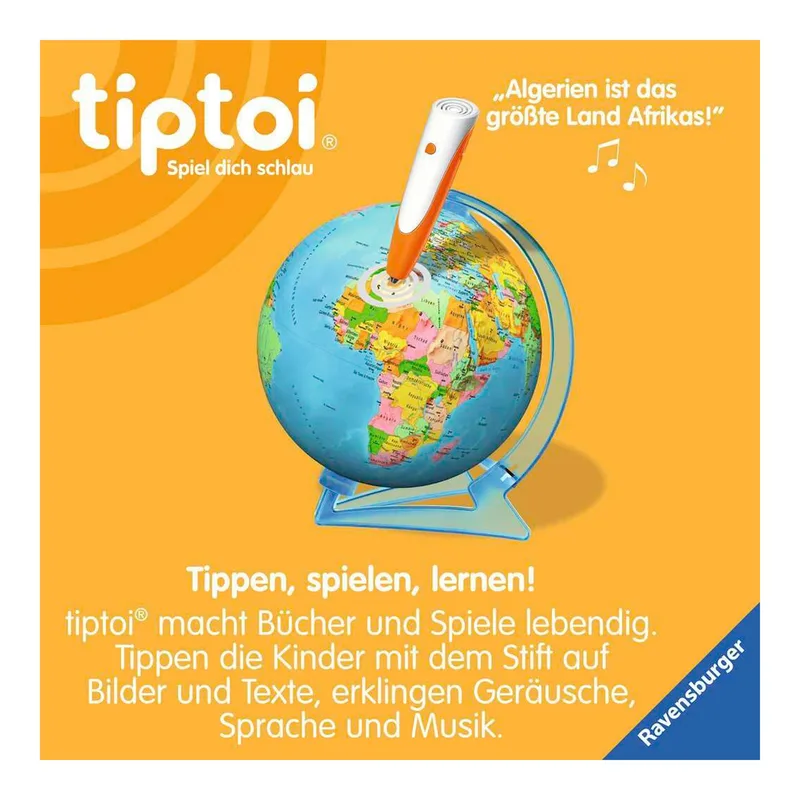 Tiptoi Der interaktive Wissens-Globus by Ravensburger in Multicolour, 23 × 23 × 23 mm – product photo 2 of 3
