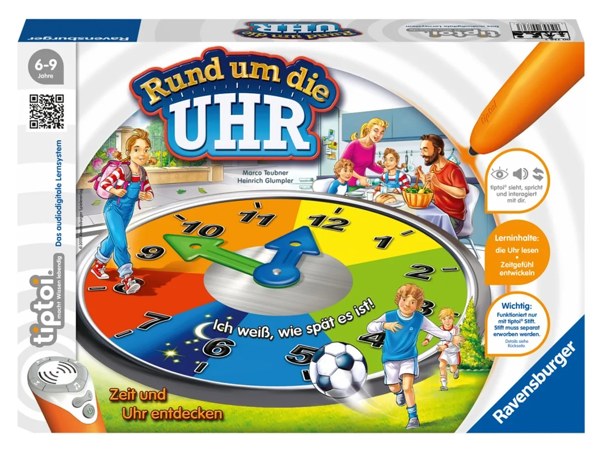 tiptoi Spellen (736 De klok rond) van Ravensburger – productfoto