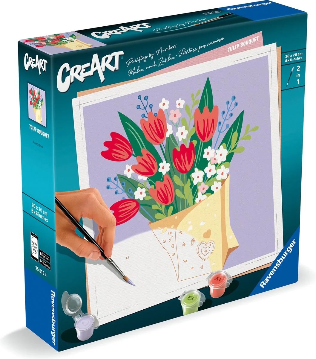 Tulip Bouquet - Schilderen op Nummer - Vanaf 12 jaar van Ravensburger in Meerkleurig – productfoto