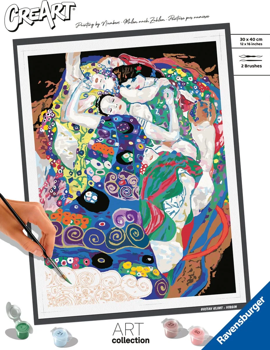 Virgin (Klimt) - Schilderen op nummer voor volwassenen de Ravensburger en Multicolore – photo du produit