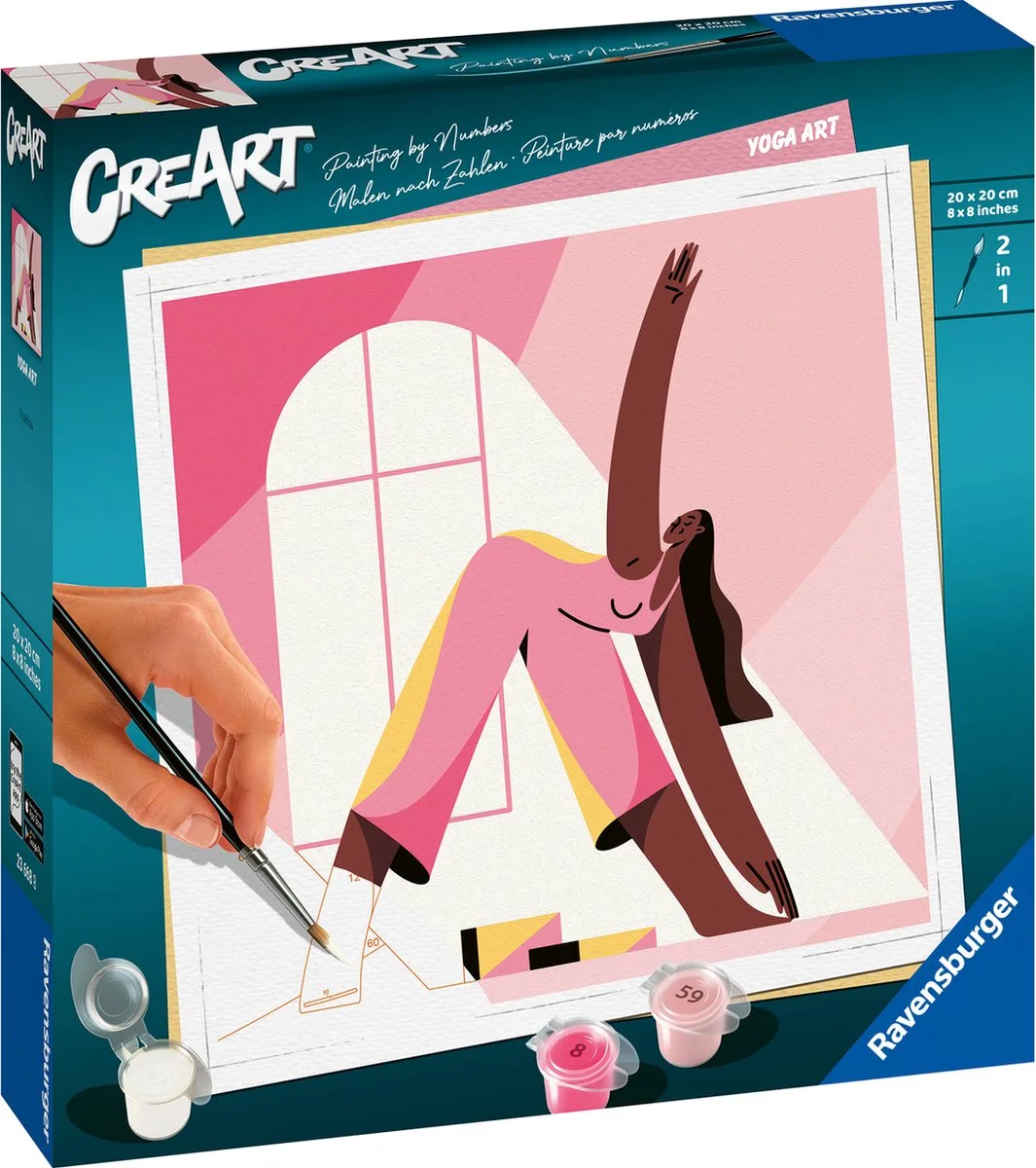 Yoga Art - CreArt - Schilderen op nummer voor volwassenen de Ravensburger en Multicolore – photo du produit