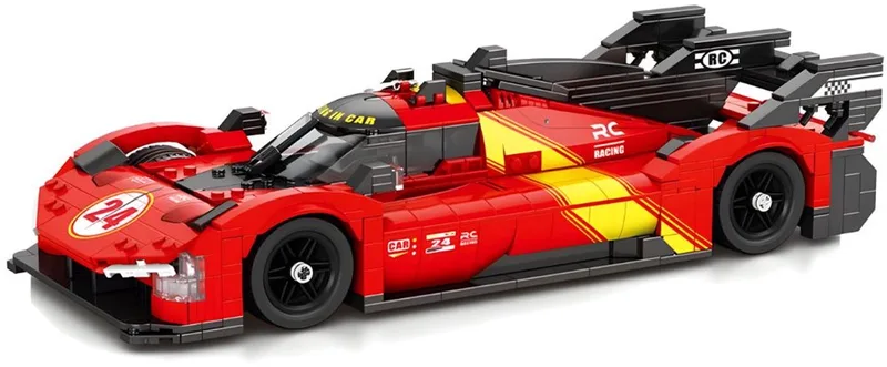 Reobrix 11041 Racing Hypercar Formule 1 bouwset | City fast champions adventure | Creator and classic motor bouwpakket | Technic speelgoed ideas voor volwassenen | Icons furious speed auto geschikt voor Lego | Technische bouwdoos met 1370 bouwstenen von Reobrix in Racing – 1:16 Hypercar rood – Produktfoto