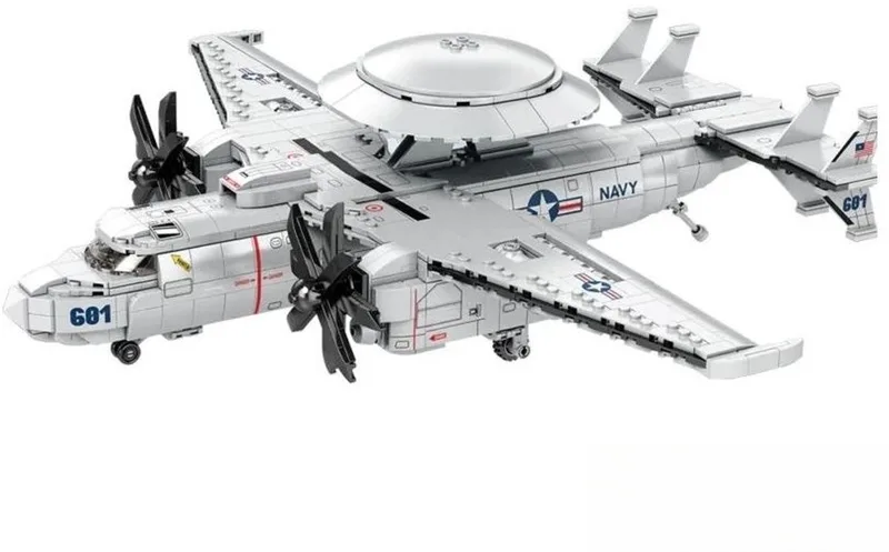 Reobrix 33029 E2 Hawkeye Star Falcon bouwset | World Wars Army Millennium Airforce vliegtuig constructie modelbouw | Educatief militair & leger speelgoed bouwpakketten voor kinderen en volwassenen | Geschikt voor lego | Bouwdoos met 1144 bouwstenen by Reobrix in Army – Vliegtuig E2 Battle Pack – product photo