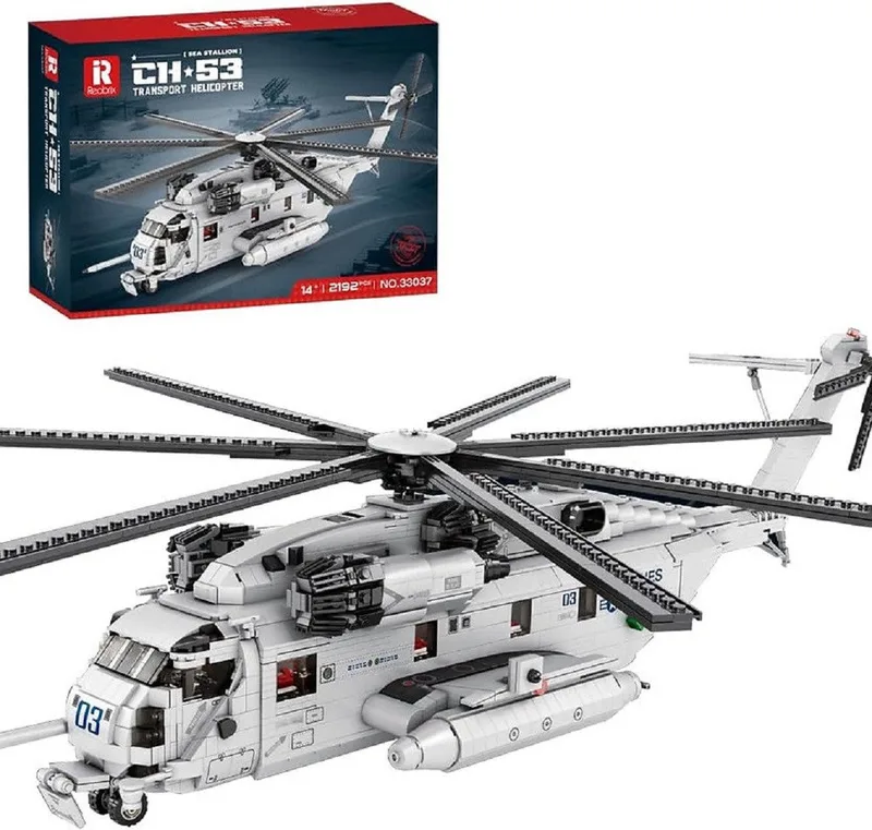 Reobrix 33037 CH-53E Transporthubschrauber Konstruktions-Spielset, (2192 St) by Reobrix – product photo