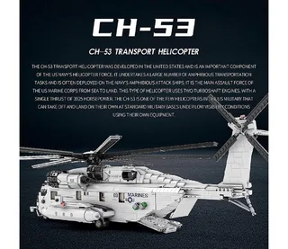 Reobrix 33037 CH-53E Transporthubschrauber Konstruktions-Spielset, (2192 St) von Reobrix – Produktfoto 3 von 5
