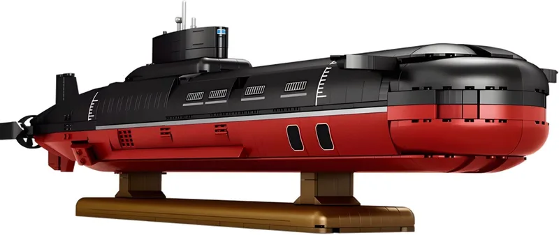Reobrix 33048 Shark Submarine bouwset | WW2 Army Onderzeeër constructie modelbouw | Creator educatief militair & leger speelgoed bouwpakketten voor kinderen & volwassenen | DIY duik boot geschikt voor Lego | Bouwdoos met 2895 bloks by Reobrix in Army Onderzeeër: Shark Submarine – product photo